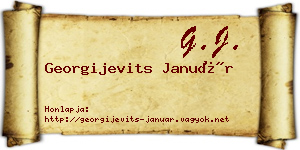 Georgijevits Január névjegykártya