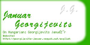 januar georgijevits business card